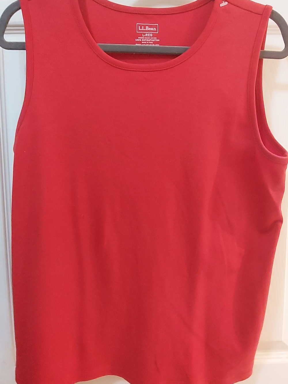 L.L. Bean Women's Red Scoop Neck Tank Top